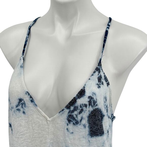 ME to WE Rayon Beachy Tank SZ M Women's Blue Coastal Boho Summer Sexy Tie Dye - Picture 2 of 9